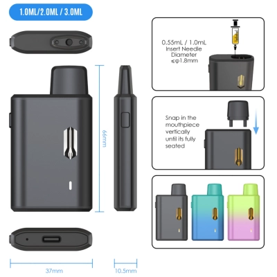 Wholesale 3g Disposable Vape Pen Custom 3ml CBD THC Dispo Vapes YX013 02