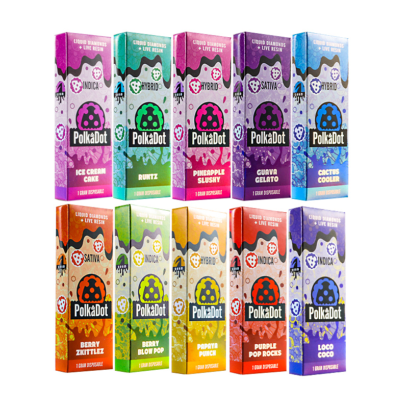 USA STOCK PolkaDot Liquid Diamonds + Live Resin Disposable Vape Pen