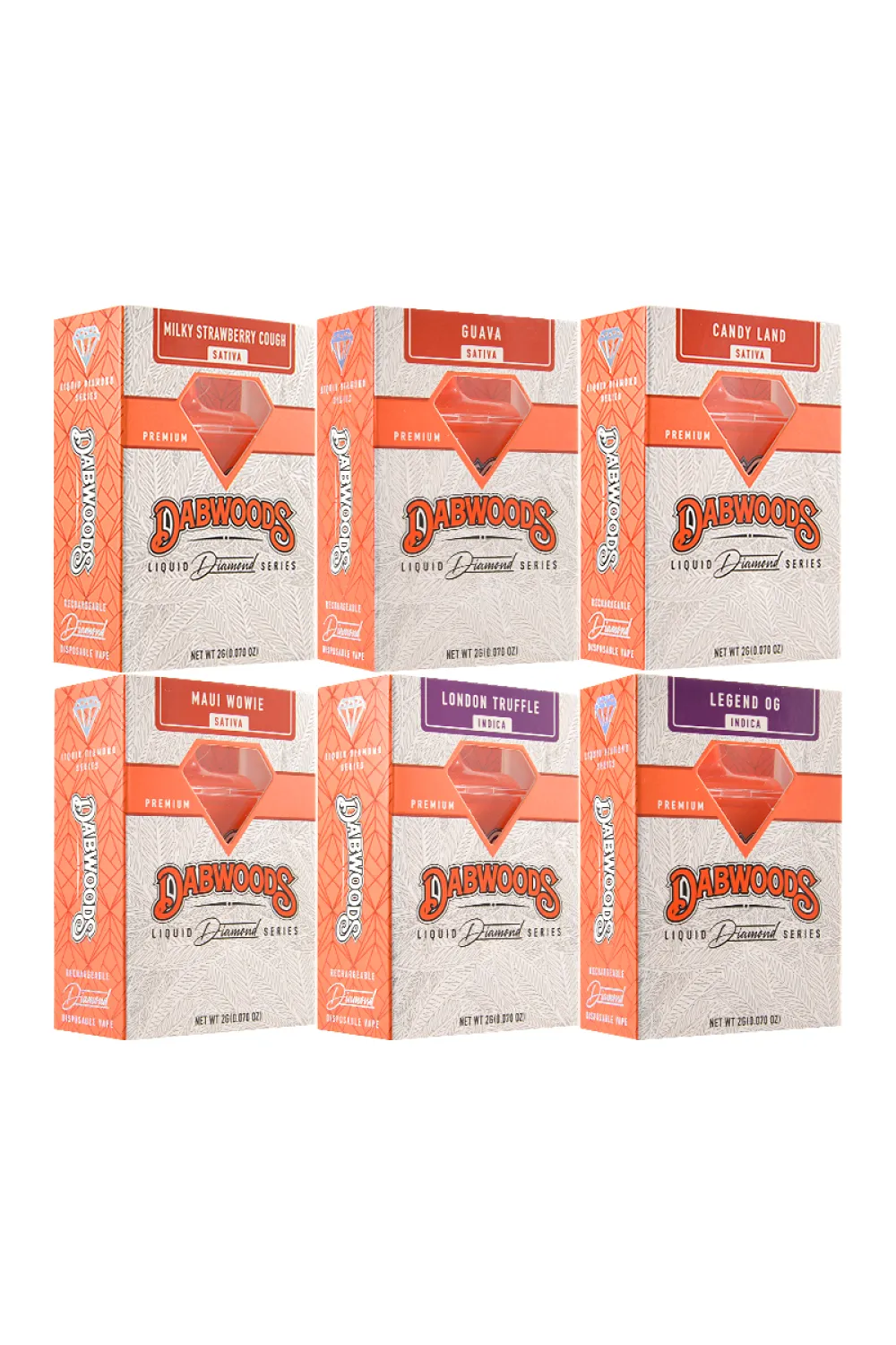  Dabwoods  2g Liquid Diamonds Disposable Vape Pen