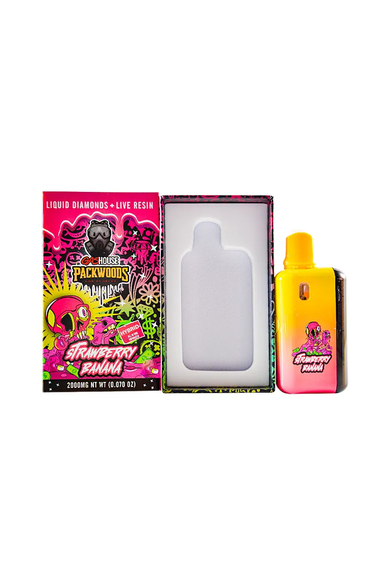 USA STOCK Gas House Packwoods with full led screen Liquid Diamonds Live Resin Disposable Vape Pen