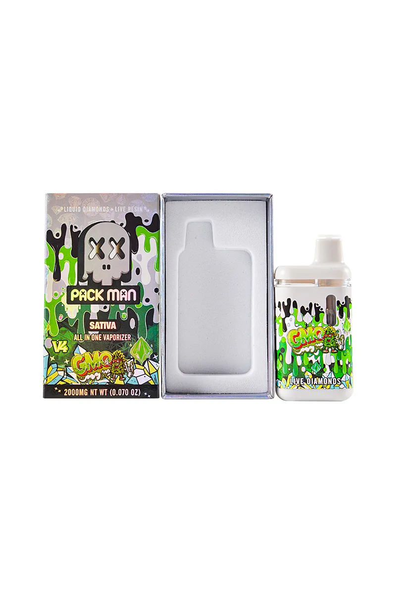 Packman V4 with Screen Liquid Diamonds + Live Resin Disposable Vape Pen 