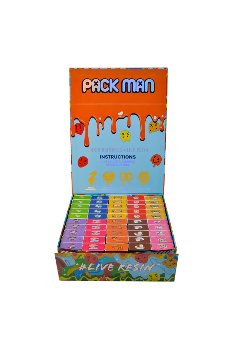 Packman V6 with Screen Liquid Diamonds + Live Resin Disposable Vape Pen 