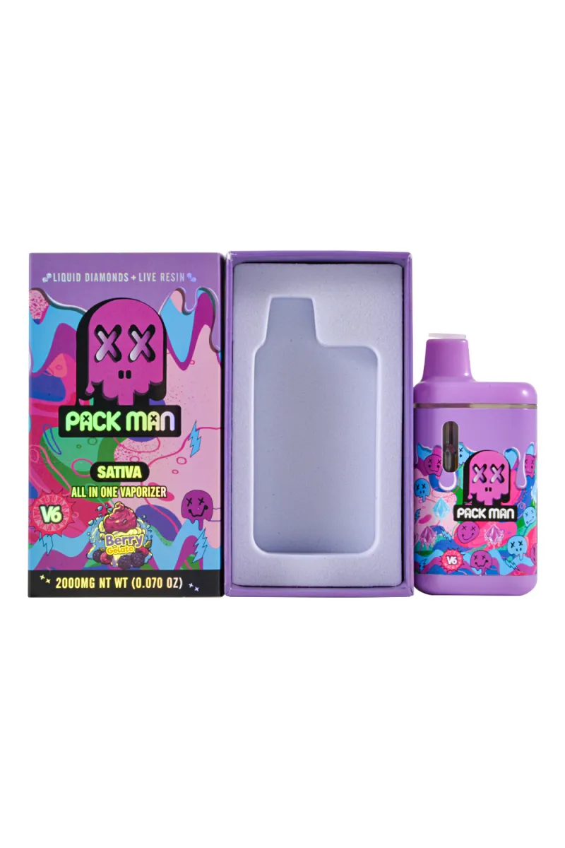 Packman V6 with Screen Liquid Diamonds + Live Resin Disposable Vape Pen 