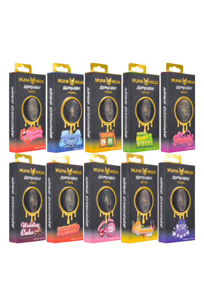 USA STOCK New Muha Meds Mavricks With Light 2g Disposable Vape Pen 500pcs