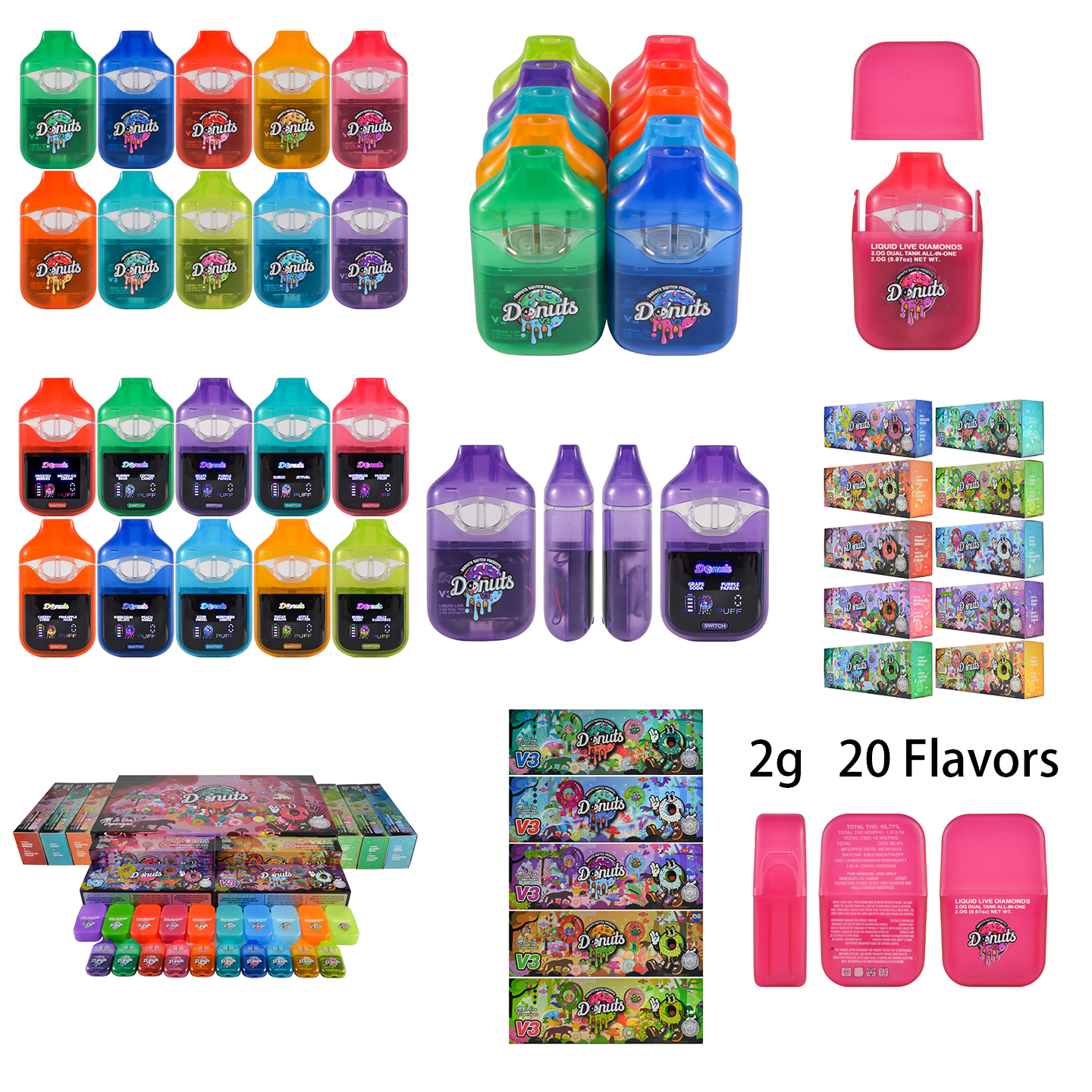 Donuts Switch V3 2ml empty disposable vape pen
