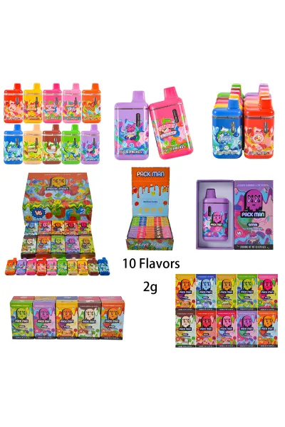 USA STOCK Packman V6 with Screen Liquid Diamonds + Live Resin Disposable Vape Pen 200pcs 01