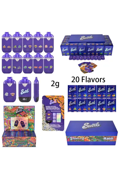 USA STOCK Swirl Double Flavors 1+1g Disposable vape pen 200pcs 01