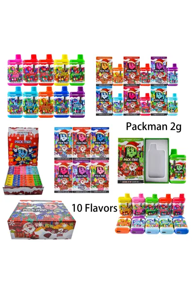USA STOCK Packman Cristmas with Screen 2g Disposable Vape Pen 200pcs 01