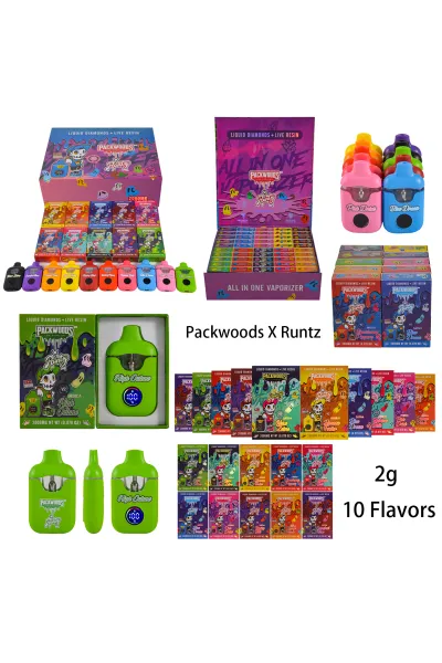 USA STOCK Packwoods X Runtz V2 2g Disposable Vape Pen 200pcs 01
