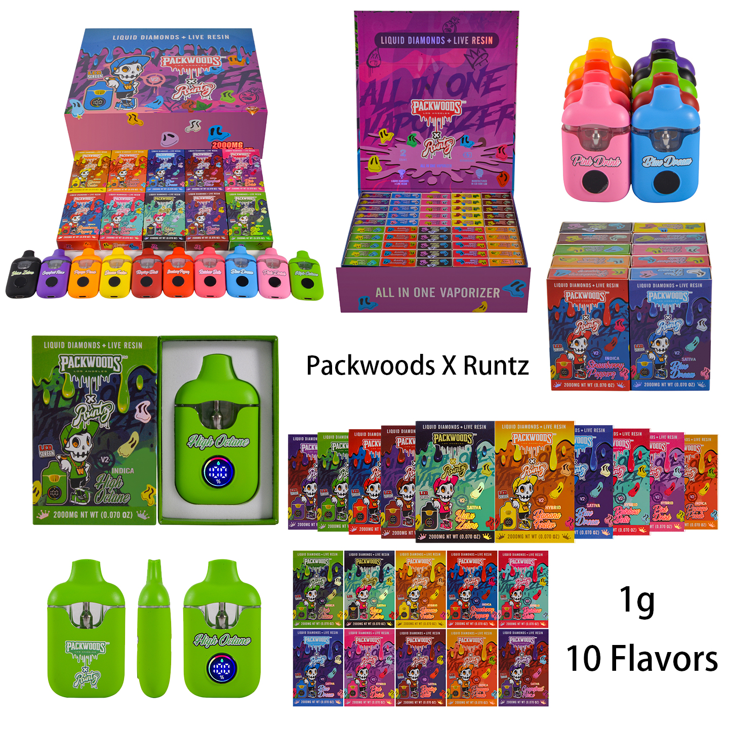 Packwoods x Runtz 1g Disposable vape
