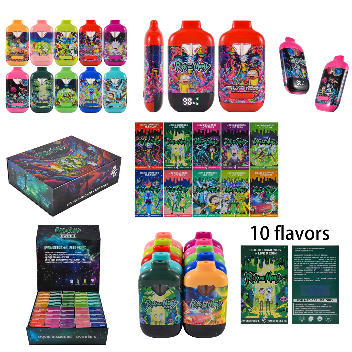 rick and morty disposable 2000mg