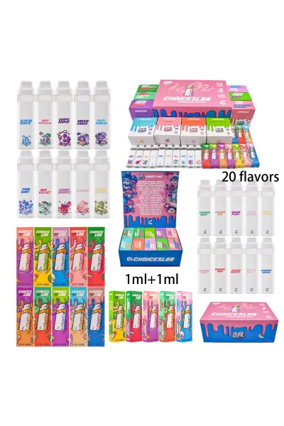 USA STOCK Choices Lab Double Flavors 1+1g Disposable Vape Pen 200pcs 01