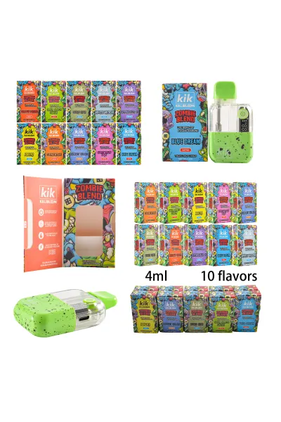 USA STOCK Kik 4g with screen live resin liquid diamond Disposable Vape Pen 500pcs 01