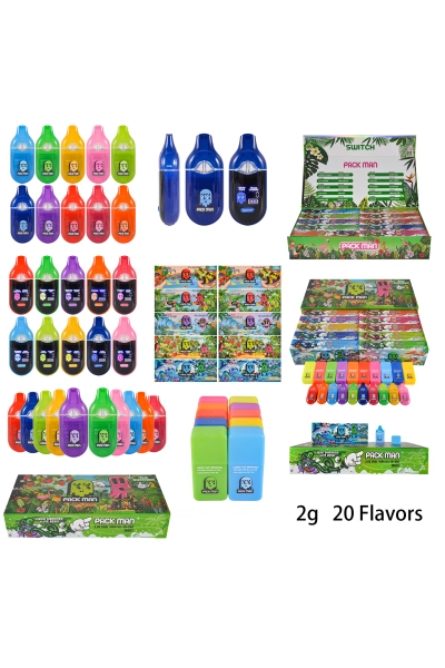 Pack Man Double Flavors 1+1g Disposable Vape Pen Summer Edition 01