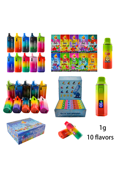 USA STOCK  Melt Packman Liquid Diamonds Live Resin 1g Disposable Vape Pen With Display Screen 200pcs 01