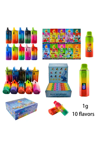 USA STOCK  Melt Packman Liquid Diamonds Live Resin 1g Disposable Vape Pen With Display Screen 200pcs 01