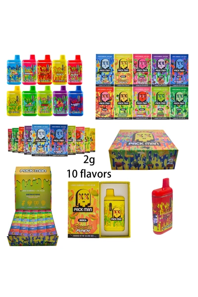 USA STOCK Packman Third-generation With Screen 2g Disposable Vape Pen 200pcs 01