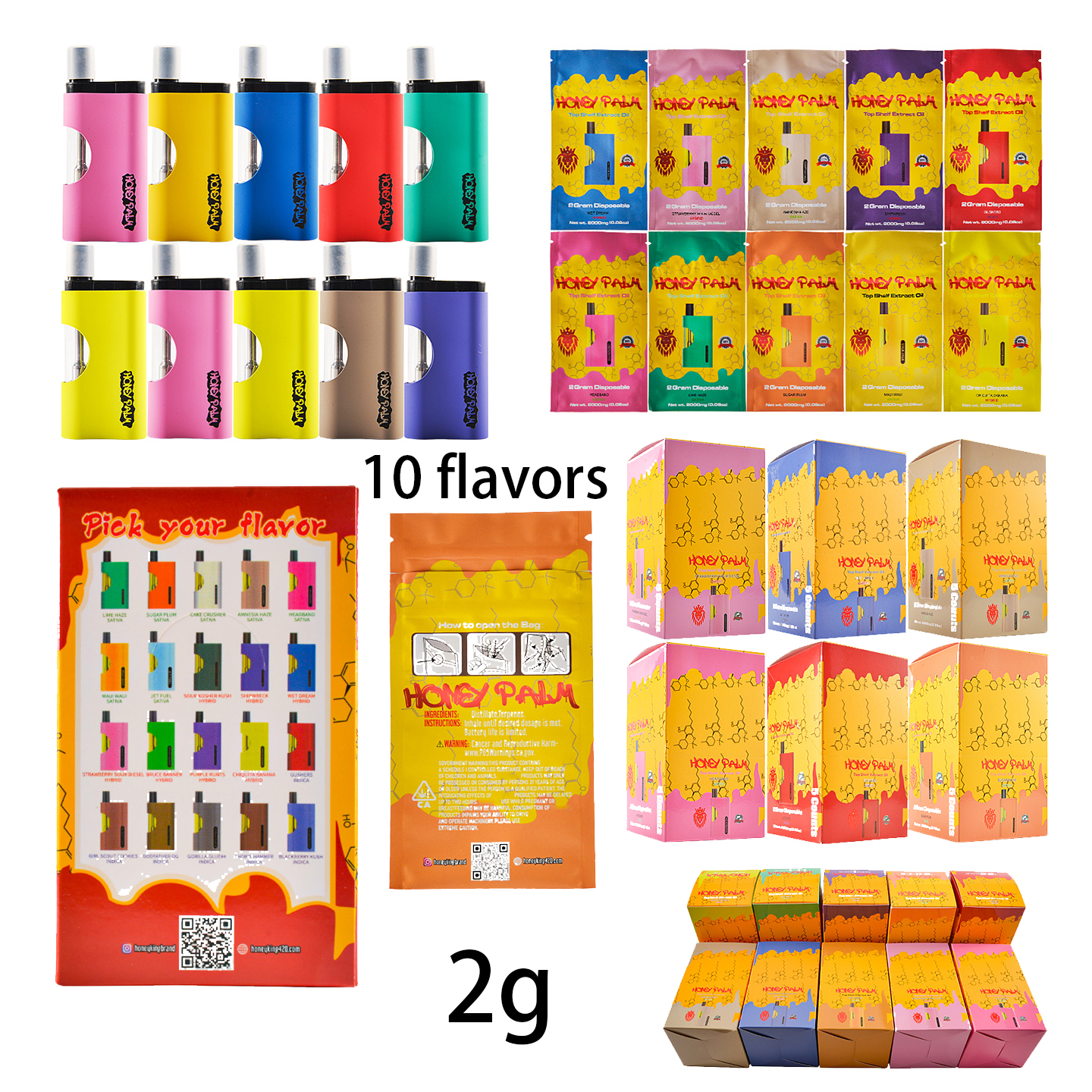 honey palm 2 gram disposable
