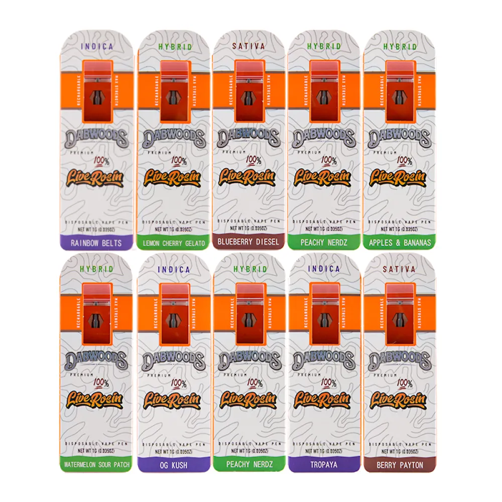   new dabwoods disposable 1000mg vape pen plastic bag