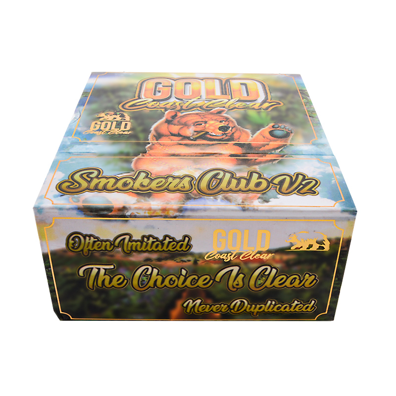 Custom gold coast clear 1g gcc smokers club v2 flavors empty cartridges