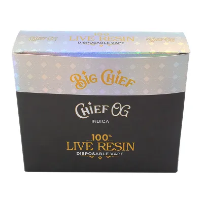 big chief 100% live resin disposable 1g disposable  02