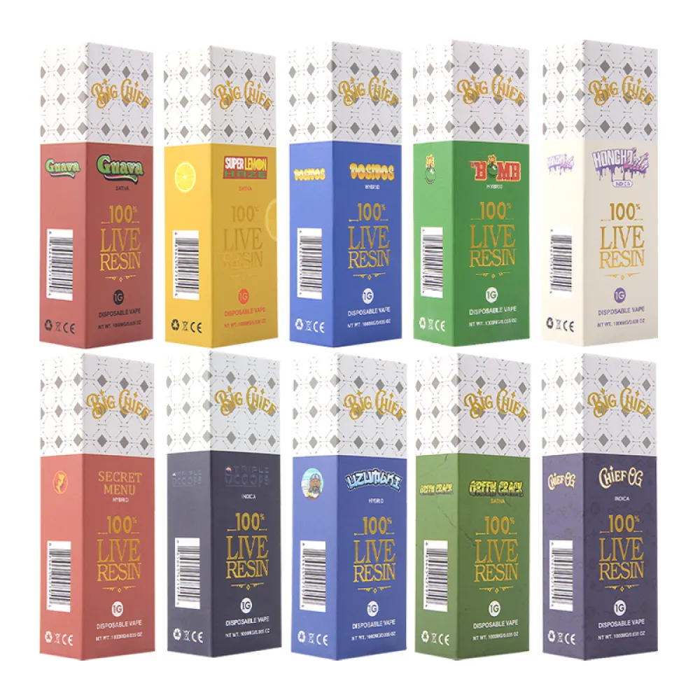 big chief 100% live resin disposable 1g disposable 