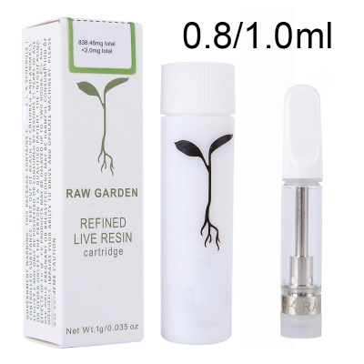 raw garden 1g carts &1 gram cartridge 0.8ml 01
