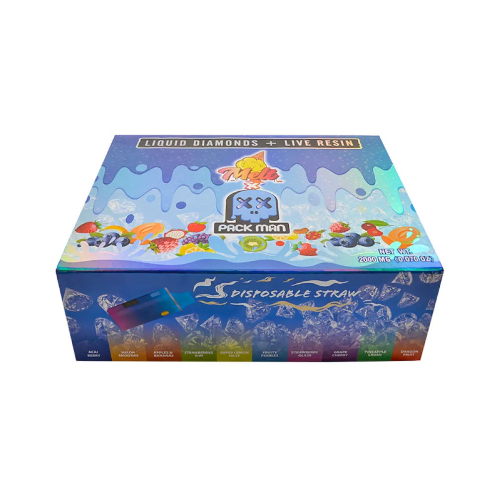   melt x packman 2g disposable pen live resin led screen