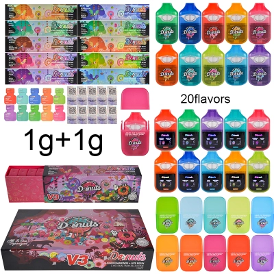 donuts switch v3 2g disposable dual chambers 1g+1g with screen USA warehouse  01