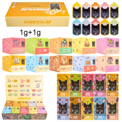 choices labs 2N1 premium vapes disposable 2g 1g+1g dual flavors 2 gram with screen 01