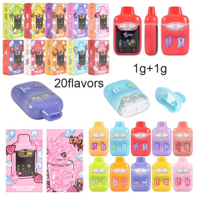 runtz 2g dual tank  all in one disposable vape with screen for liquid diamonds 01