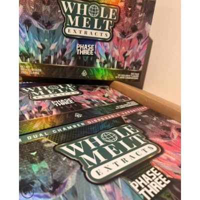 whole melt extracts v8 2g disposable with screen phase 3 Dual Chamber 1g+1g 02