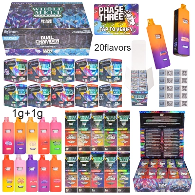 whole melt extracts v8  2g disposable with screen phase 3 Dual Chamber 1g+1g  01
