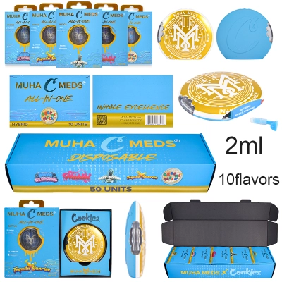 muha meds x cookies collab 2 gram disposable circle pen blue box 01