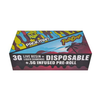 packman party boys 3 gram disposable with screen and preroll 02