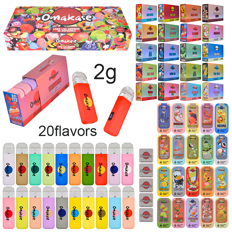omakase 2g Disposable Liquid Live Diamonds with screen 
