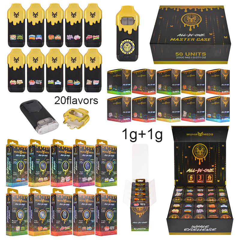 muha meds 2g dual chamber disposable with screen
