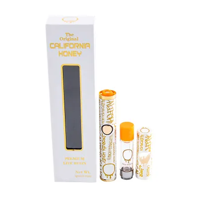 1 Gram Glass California Honey | White Disposables With Box Package 02