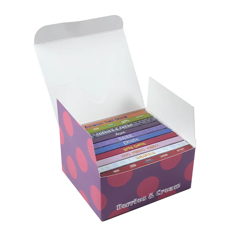 polka dot mushroom chocolate box
custom mushroom chocolate bar packaging
