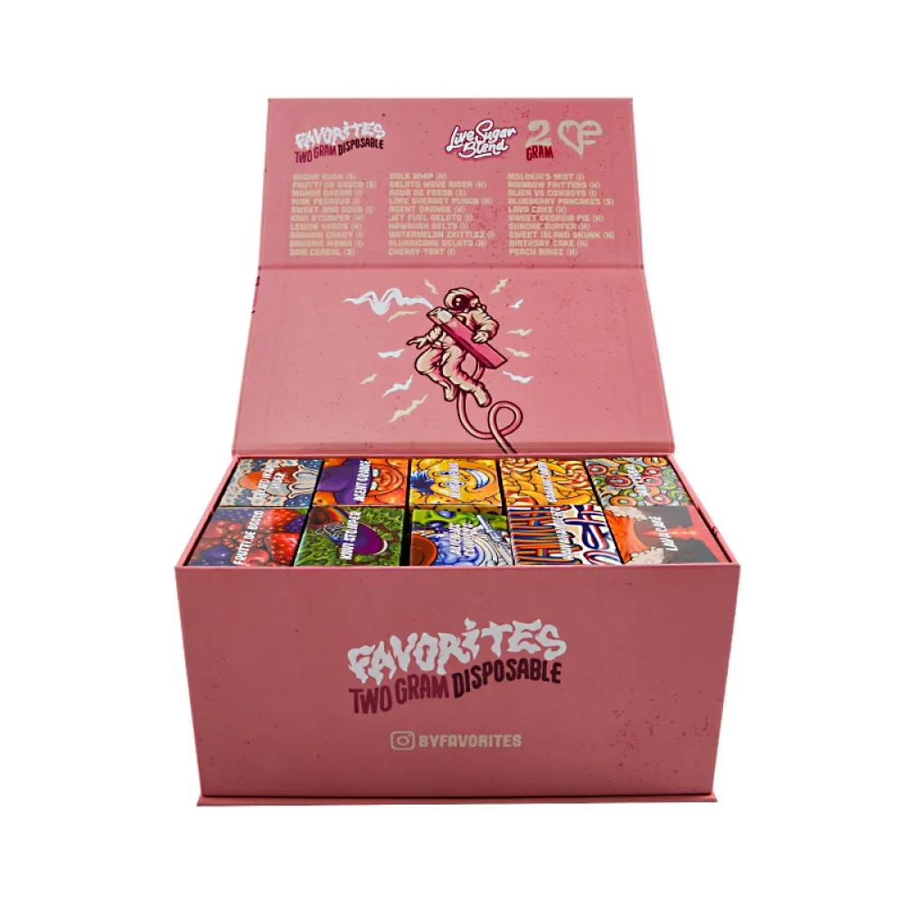favorites disposable flavors
2 Gram Favorite XL Liquid Diamonds Disposable Vape Pens
with display box