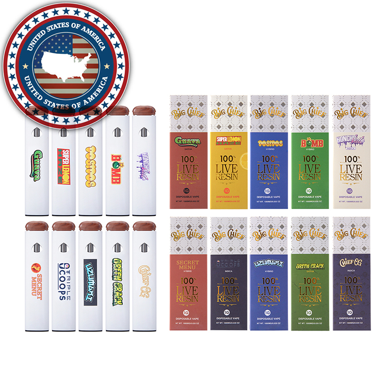 disposable in USA
big chief  100% live resin disposable