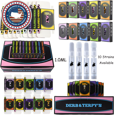 USA Warehouse Stock | 1ML Derb And Terpys All Ceramic Vape Cartridges With Package 01