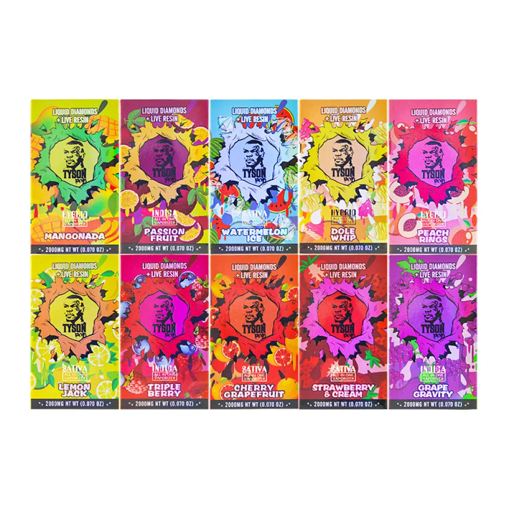 tyson vape 2g Tyson 2g Live Resin+Liquid Diamonds Full Digital Screen Disposable Vape