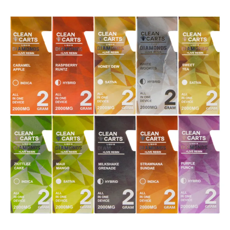 Clean Carts 2g Liquid Diamonds Live Resin Disposable Vape For sale
