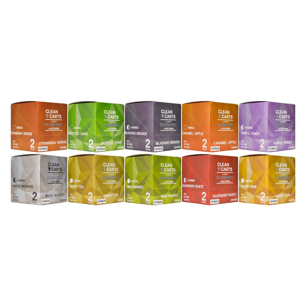 Clean Carts 2g Liquid Diamonds Live Resin Disposable Vape For sale