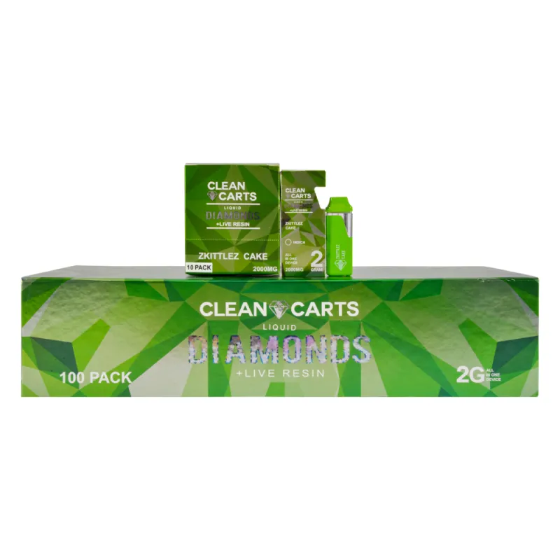 Clean Carts 2g Liquid Diamonds Live Resin Disposable Vape For sale