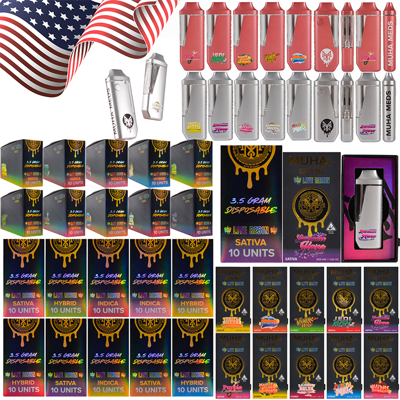 USA Warehouse Muha Meds 3.5ML Disposable Vape Empty Device Pods Near Me