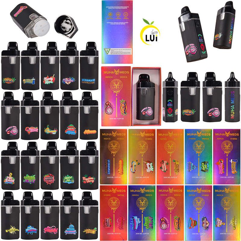 Muha Meds Dual Chamber 1ML+1ML Disposable Vape With LED Screen DIspo Wholesale