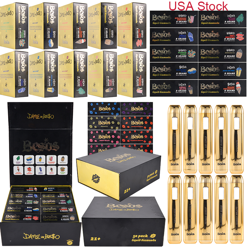 Besos 2g Golden Disposable Vape in USA Warehouse 500pcs/lot Device Pods