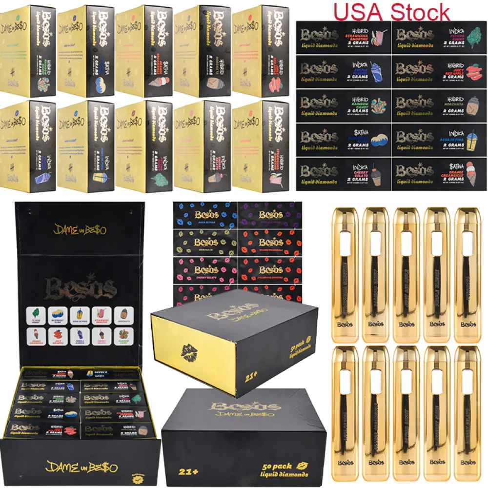 Besos 2g Golden Disposable Vape in USA Warehouse 500pcs/lot Device Pods